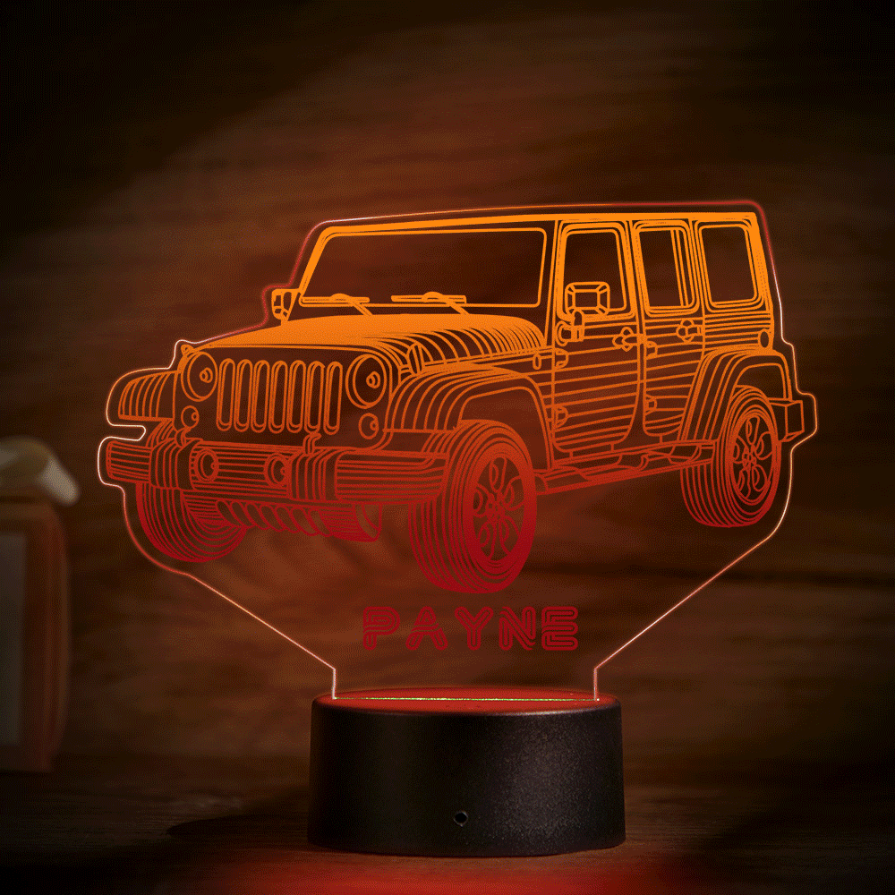Custom Car Toy Night Light Personalized Name Lamp Multi Color For Boys Room and Baby Gifts - mymoonlampau