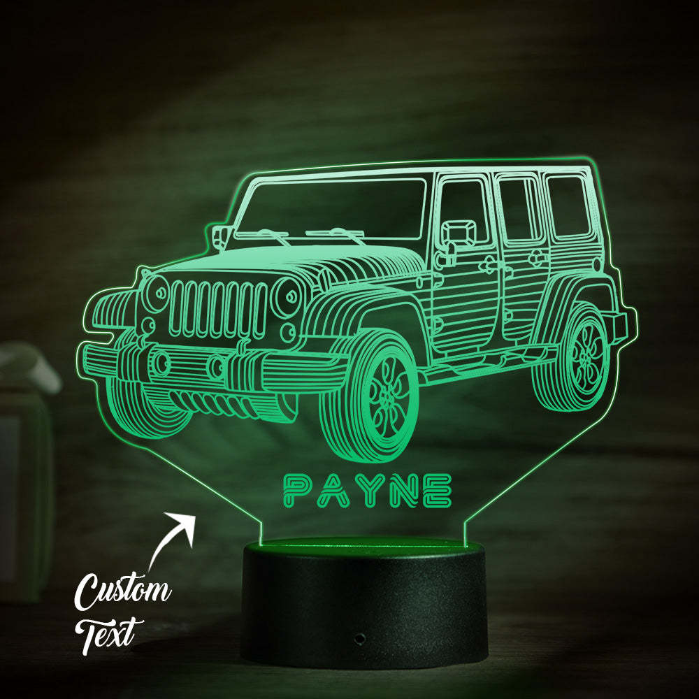 Custom Car Toy Night Light Personalized Name Lamp Multi Color For Boys Room and Baby Gifts - mymoonlampau