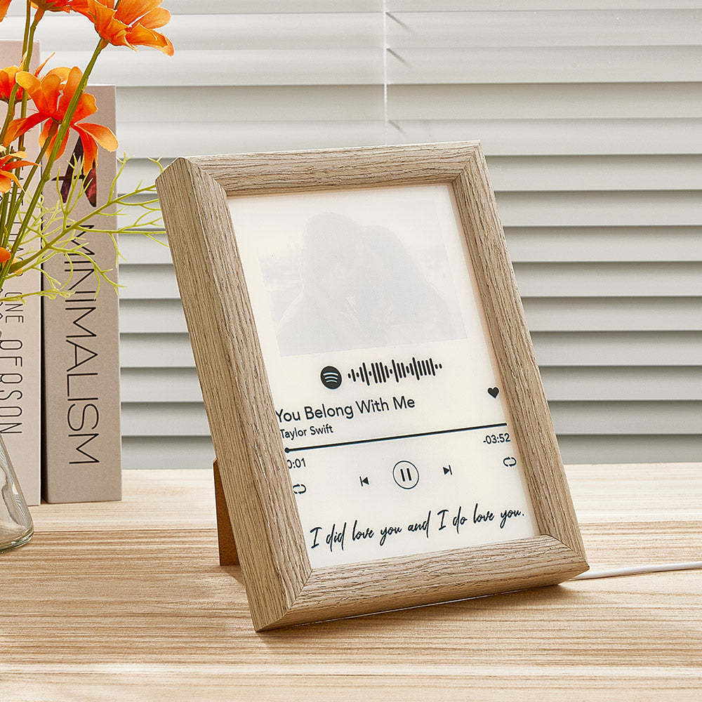 Personalized Spotify Code Light Picture Art Frame with Light Home Decorative Gift for Lovers - mymoonlampau