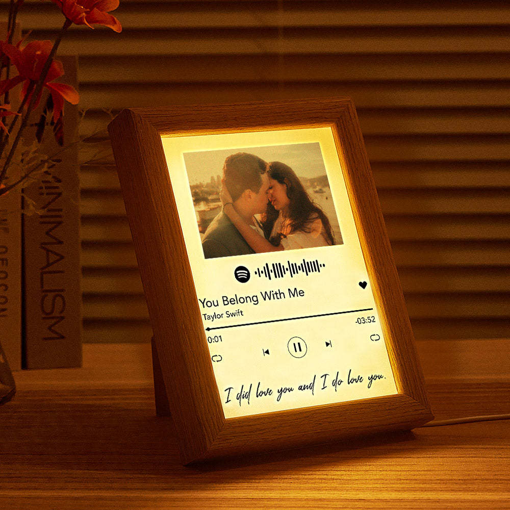 Personalized Spotify Code Light Picture Art Frame with Light Home Decorative Gift for Lovers - mymoonlampau