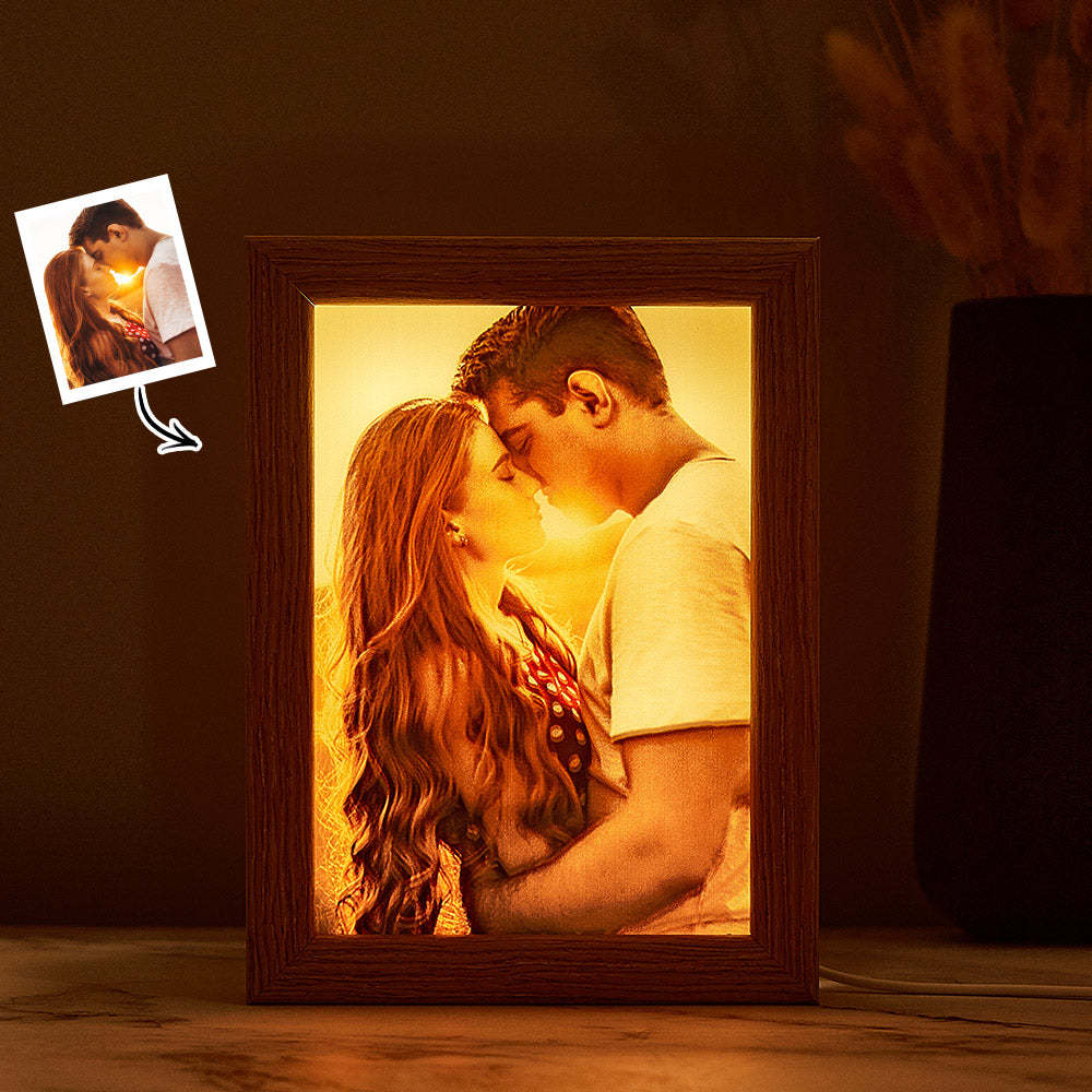 Personalized Picture LED Light Art Frame with Light Home Decorative Gift for Couples - mymoonlampau