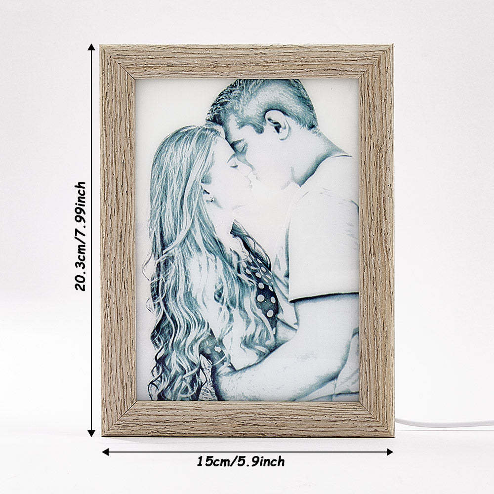 Personalized Picture LED Light Art Frame with Light Home Decorative Gift for Couples - mymoonlampau