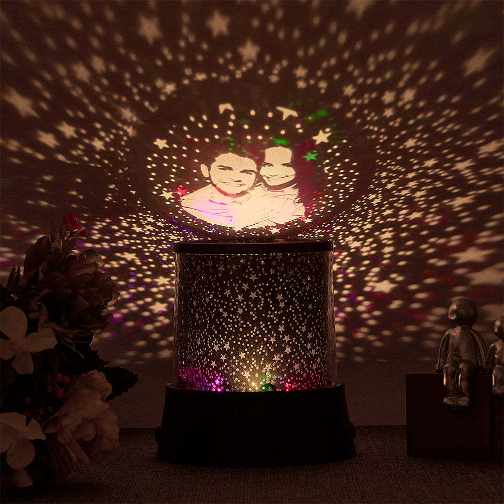 Personalised Photo Night Light Projector Valentine's Day Gift for Lover - mymoonlampau