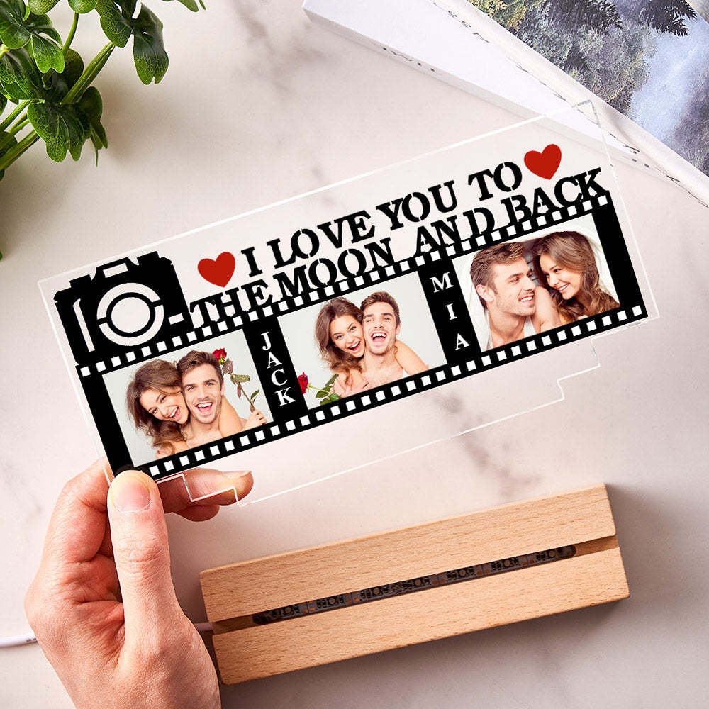 Personalized Photo Romantic Colorful Lamp Custom Film Pictures Night Light Valentine's Day Gift - mymoonlampau