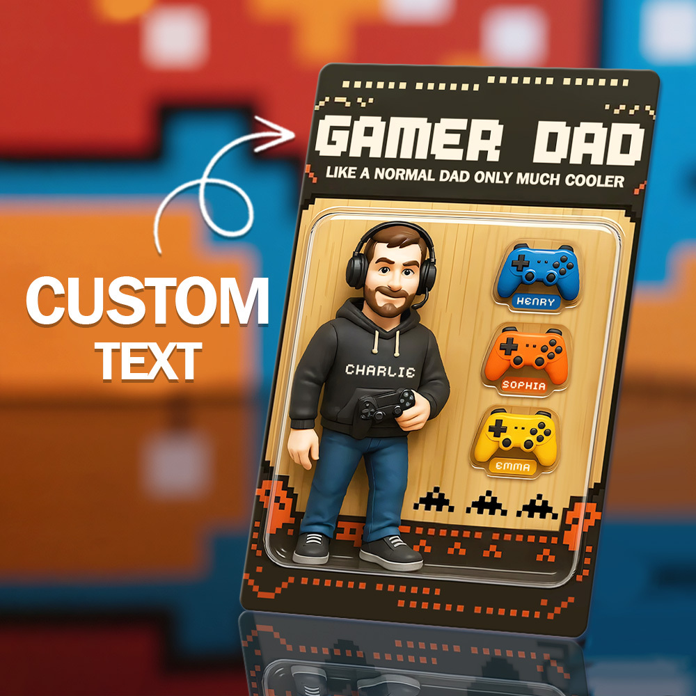 Custom Father's Day Poke Game Card Personalized Game Inspired Card Gift for Dad Father's Day Keepsake - MyMoonLampAu