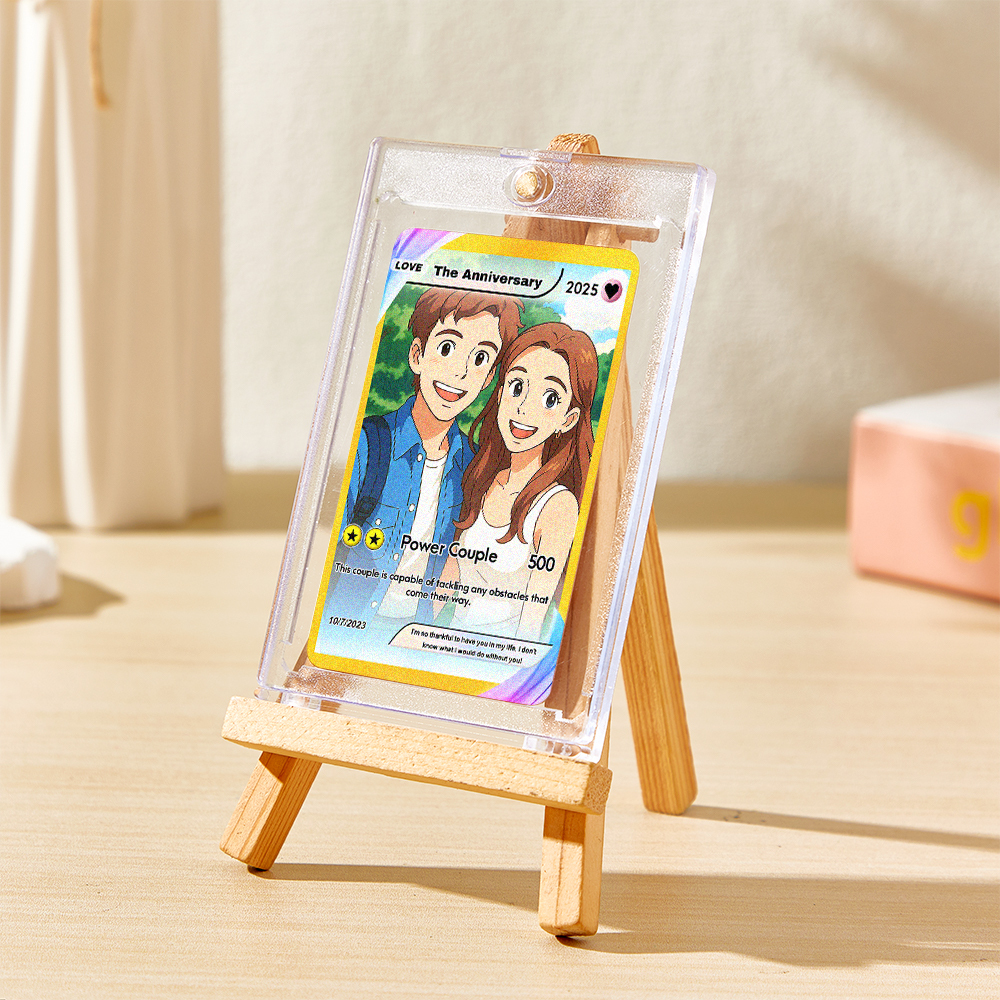 Custom Metal Anniversary Card - Customizable for any Person, Pet, or Occasion - MyMoonLampAu