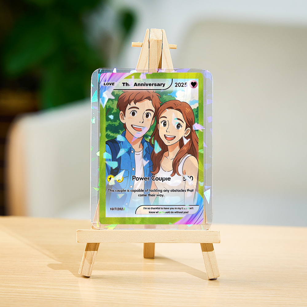 Custom Card Personalised Trading Card Gift For Him/Her or Couples. Unique Magnet Replica Cards. Birthdays, Anniversary Day - MyMoonLampAu