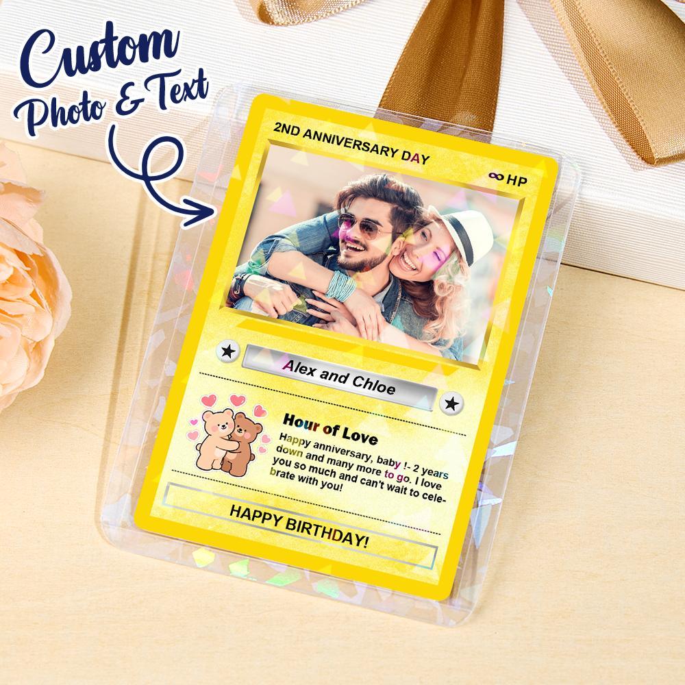 Personalized Photo Text Birthday Cards Personalized Card For Kid Birthday Gift Boyfriend Gift Birthday Keepsake Happy Birthday Poke Card - MyMoonLampAu