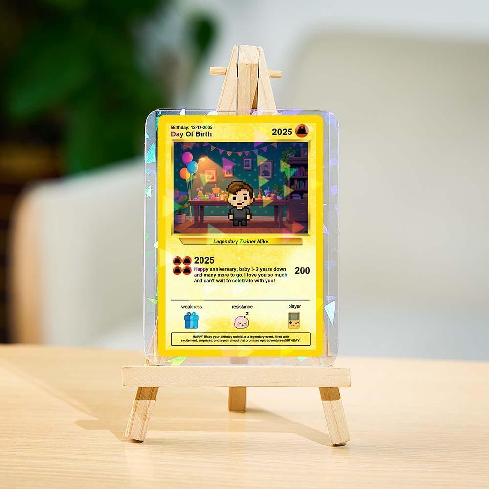 Personalized Photo Text Birthday Cards Personalized Card For Kid Birthday Gift Boyfriend Gift Birthday Keepsake Happy Birthday Poke Card - MyMoonLampAu