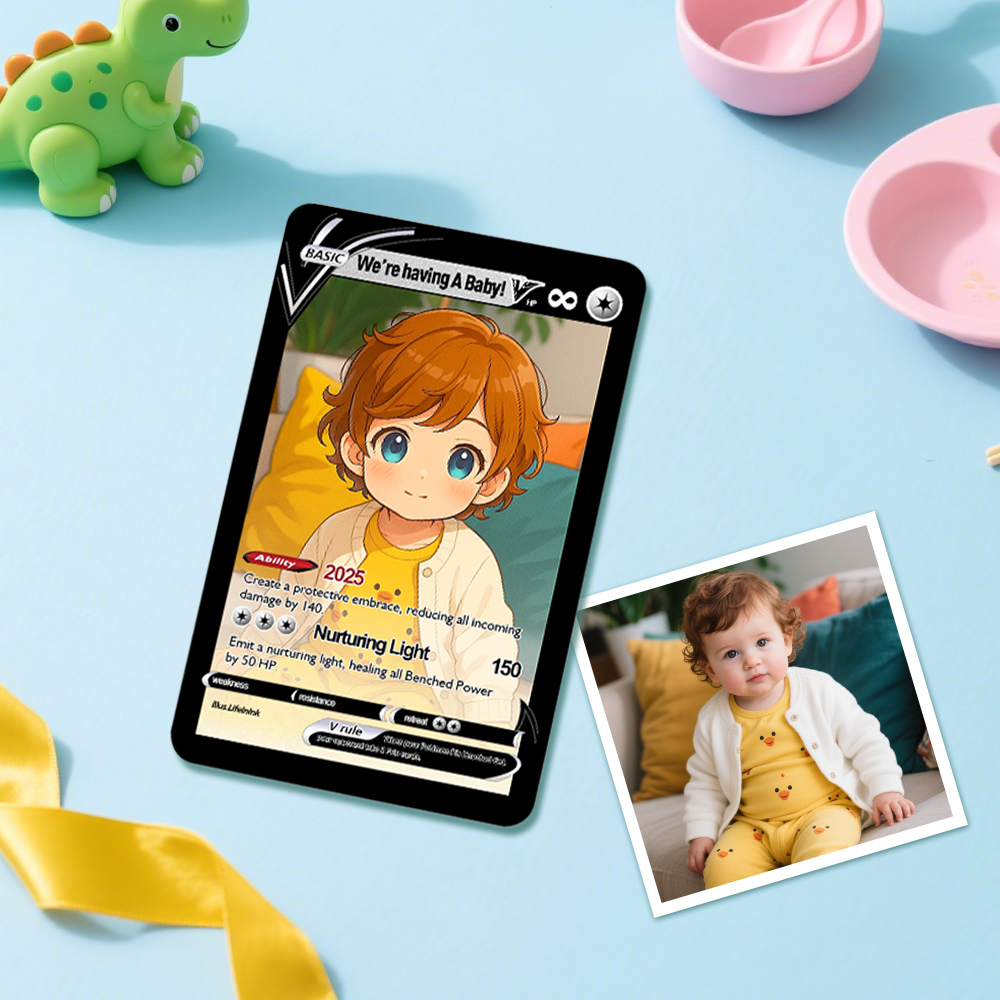 Personalized Cute Baby Poke Card Custom Game Card Gift For Children Custom Presents - MyMoonLampAu