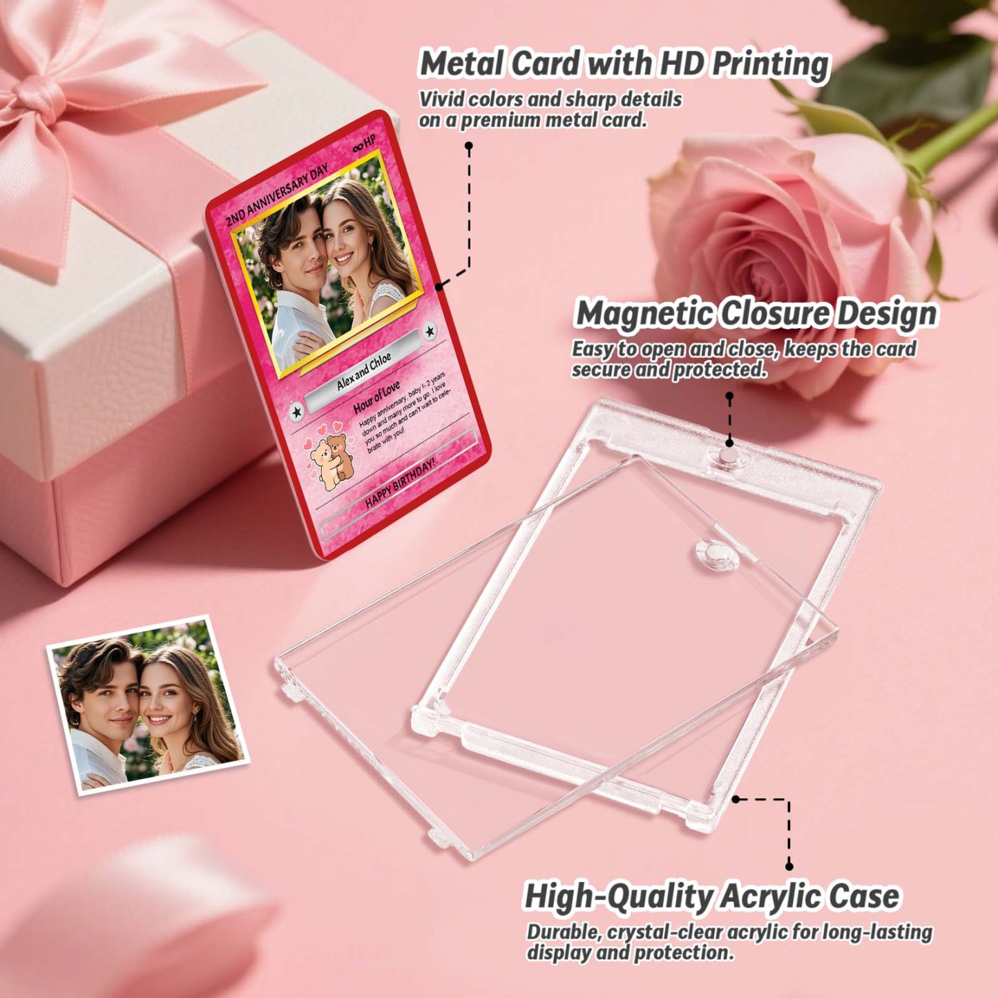 Personalized Photo Text Birthday Cards Personalized Card For Kid Birthday Gift Boyfriend Gift Birthday Keepsake Happy Birthday Poke Card - MyMoonLampAu