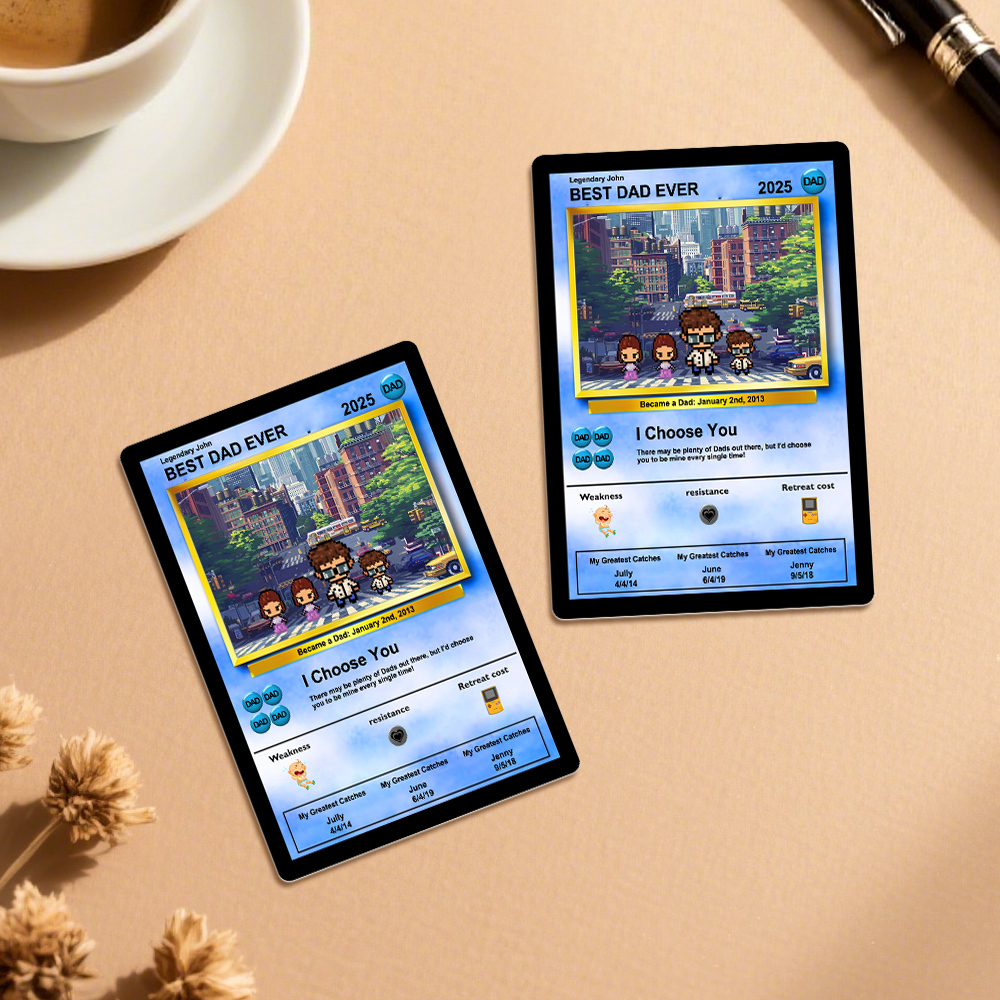 Custom Father's Day Poke Card Custom Poke Card Gift For Dad, Father's Day Gift, Custom Present - MyMoonLampAu