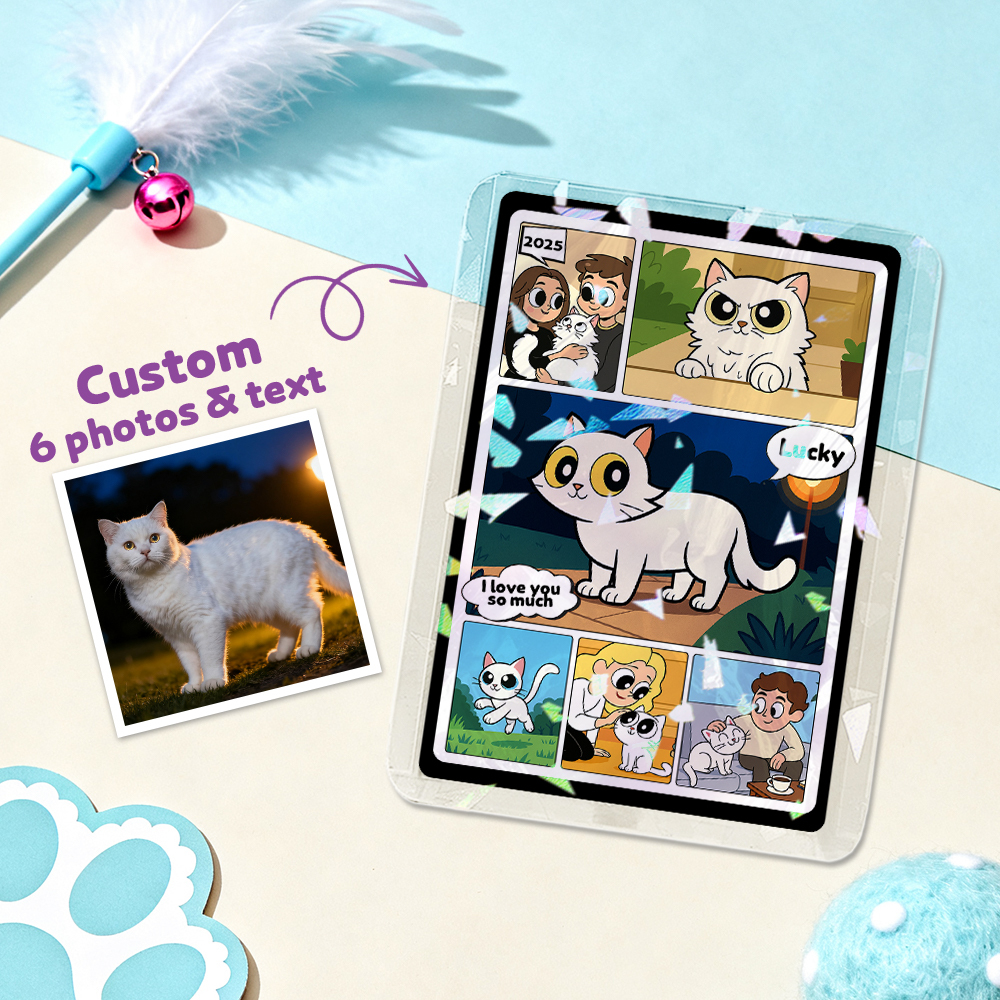 Custom Poke Card Personalized Double-Sided Card with Stand, Unique Gift for Birthday, Anniversary, Couples & Friends - MyMoonLampAu