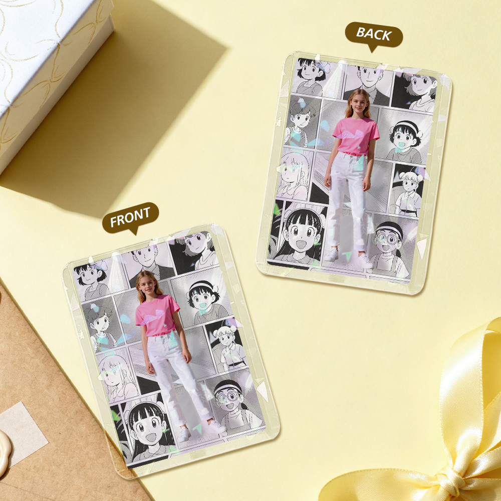 Custom Poke Card Personalized Double-Sided Card with Stand, Unique Gift for Birthday, Anniversary, Couples & Friends - MyMoonLampAu