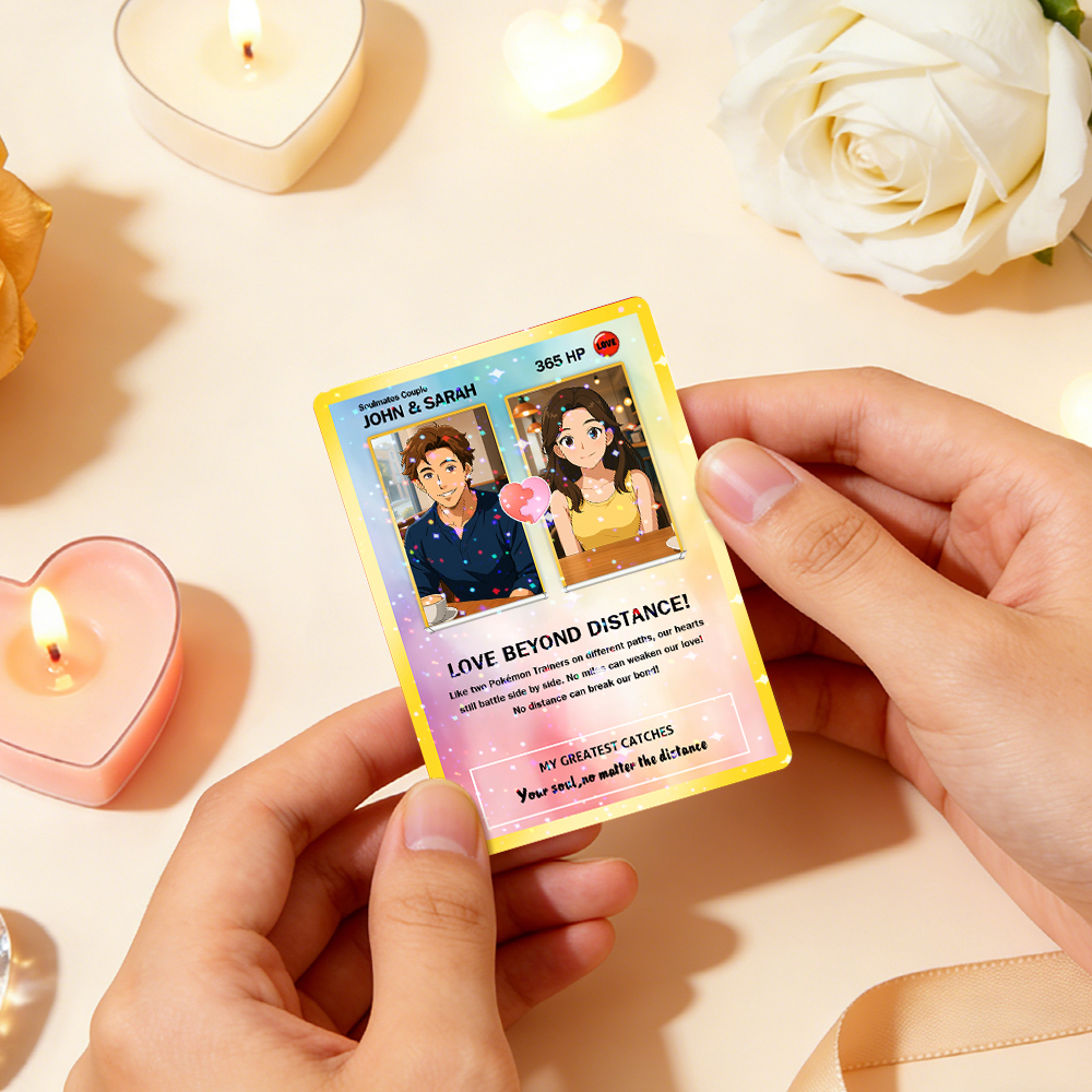 Custom Couple Card Romantic Anniversary Gift for Couple Unique Collectible Keepsake Couple Photo Puzzle Style Card - MyMoonLampAu