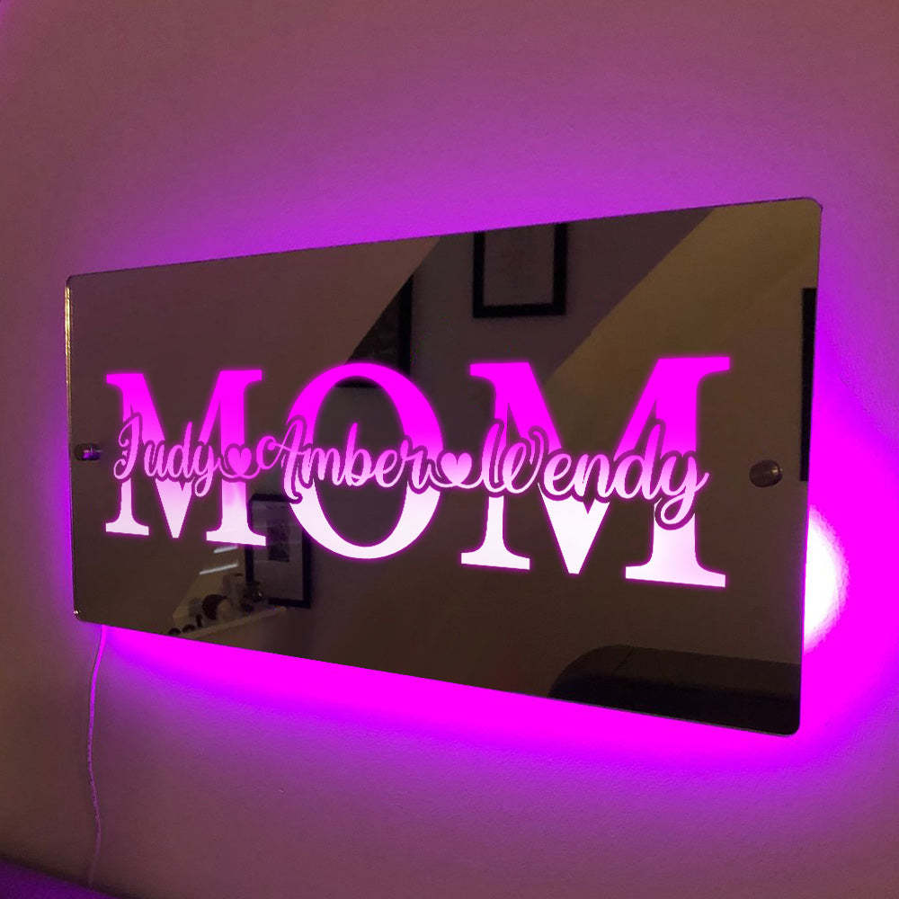 Custom Name Mirror Light Mother's Day Commemorate Gift - mymoonlampau