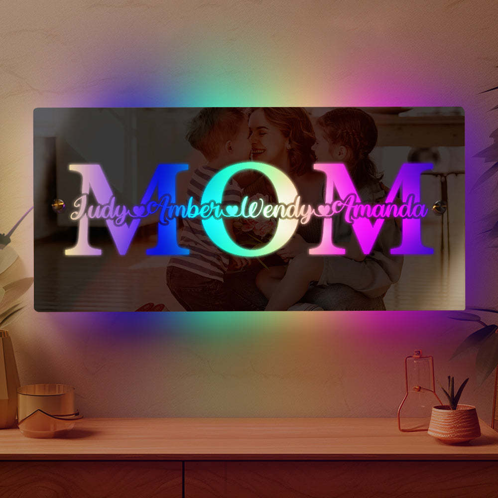 Custom Name Mirror Light Mother's Day Commemorate Gift - mymoonlampau