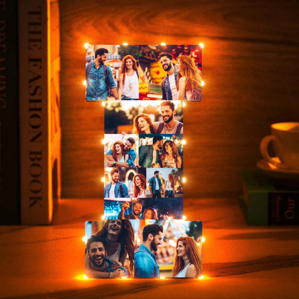 Custom Photo Letter Night Light Personalized Initial Name Lamp Room Wall Decor - mymoonlampau