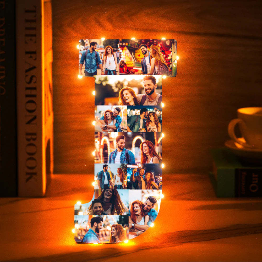 Custom Photo Letter Night Light Personalized  Initial Name Lamp  Room Wall Decor - mymoonlampau