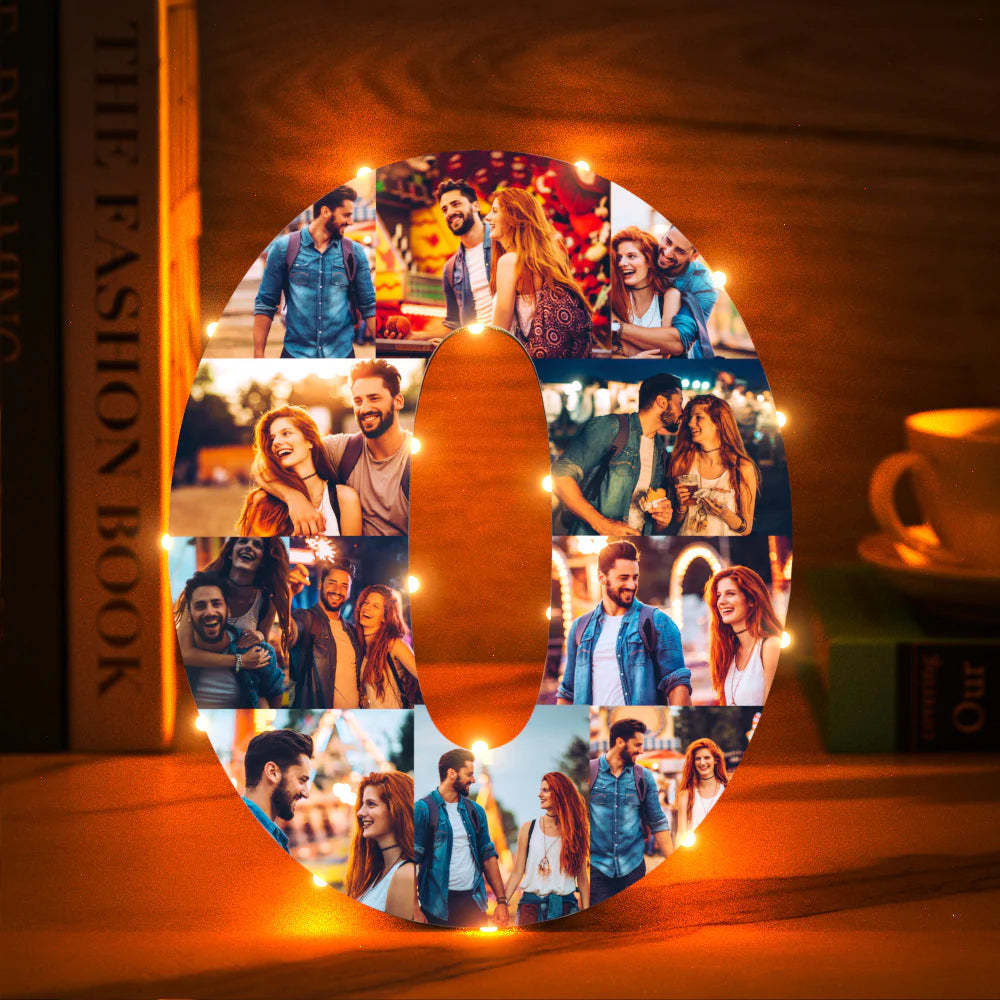 Custom Photo Letter Night Light Personalized Initial Name Lamp Room Wall Decor - mymoonlampau