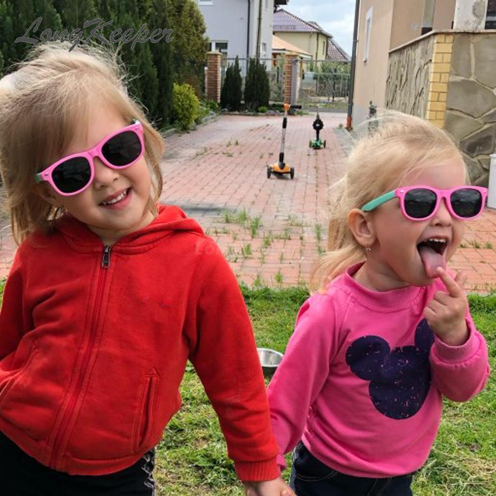 Rainbow - (Age 3-12)Kids UV400 Protective Polarized Sunglasses-Pink&Light green - mymoonlampau