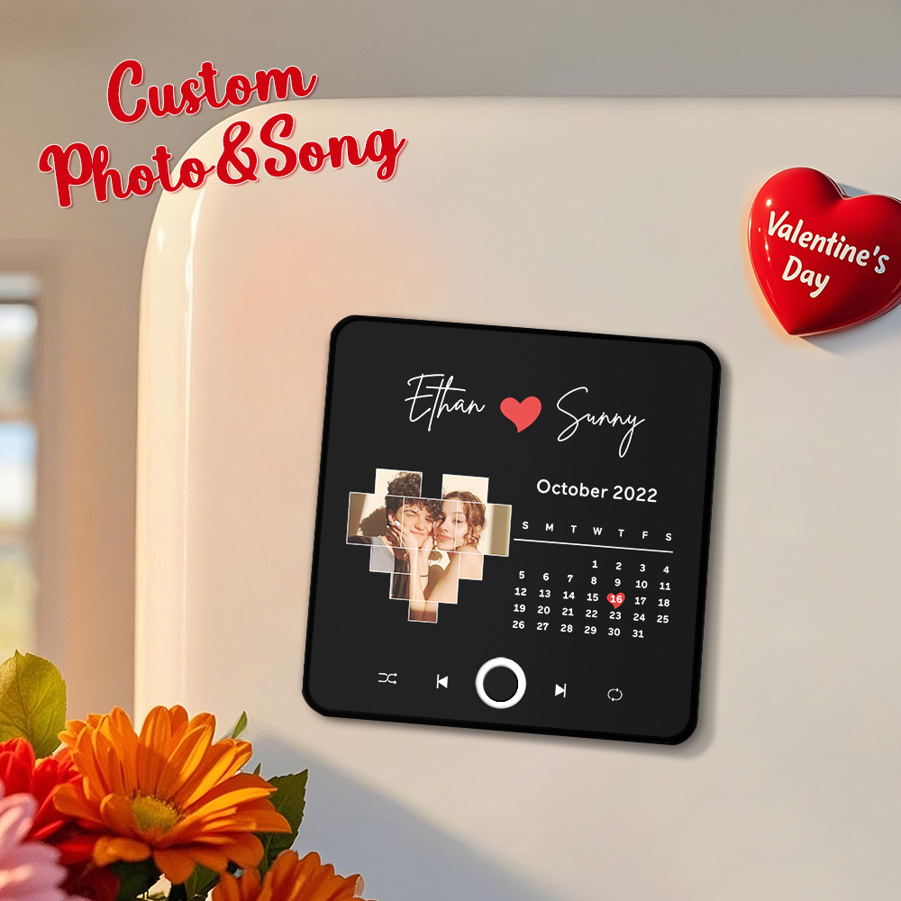 Mother's Day Personalized Photo Album Fridge Magnet Music Wall Photo Sticker Music Movement That Can Be Played Without Cell Phone Music Fridge Magnet Pro Can Play Songs - MyMoonLampAu