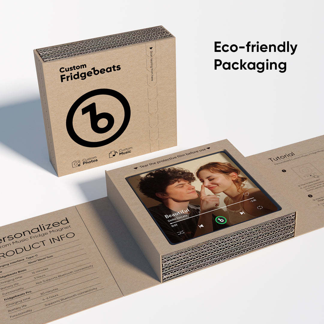 Father's Day Gift Custom Music Fridge Magnet Gift Colorful Frame Album Fridge Magnet Music Wall Photo Sticker Music Movement That Can Be Played Gift - MyMoonLampAu