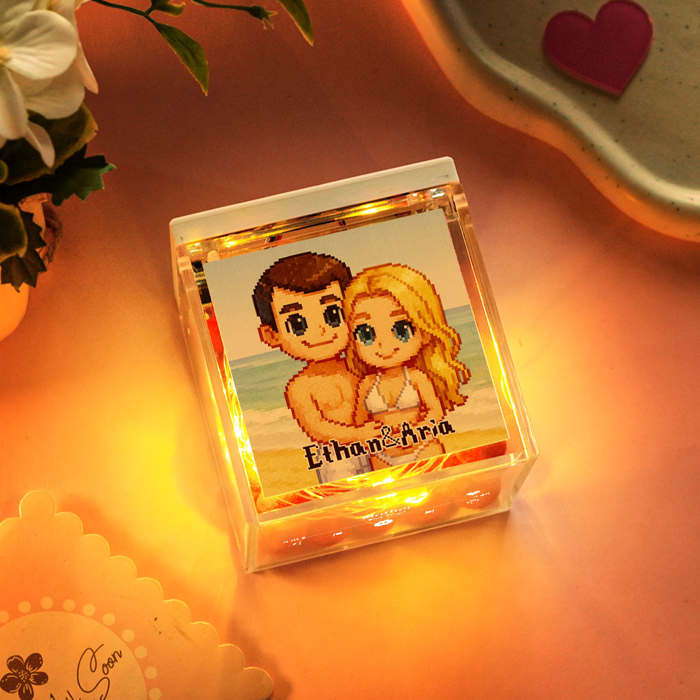 Custom Anime Mini Vinyl Record Player Photo Automatic Music Player Personalized Gifr For Boyfriend - MyMoonLampAu