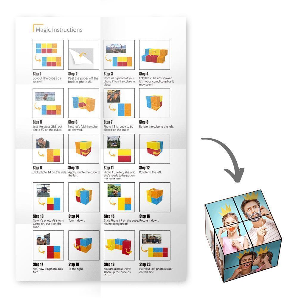Custom Magic Folding Photo rubic's Cube For Christmas Gifts