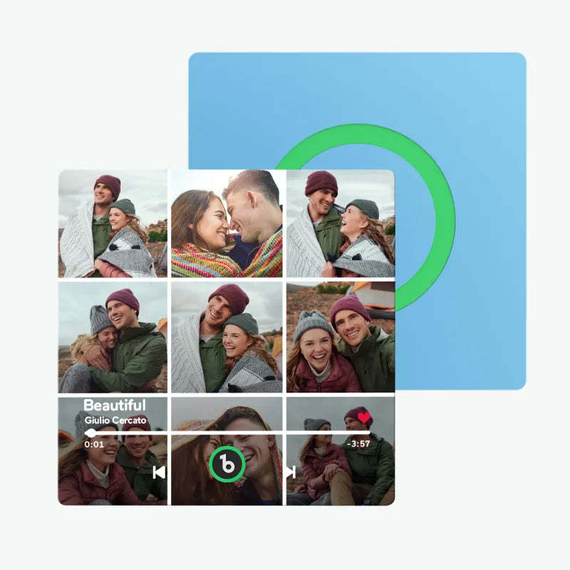 Father's Day Gift Custom Music Fridge Magnet Gift Colorful Frame Album Fridge Magnet Music Wall Photo Sticker Music Movement That Can Be Played Gift - MyMoonLampAu