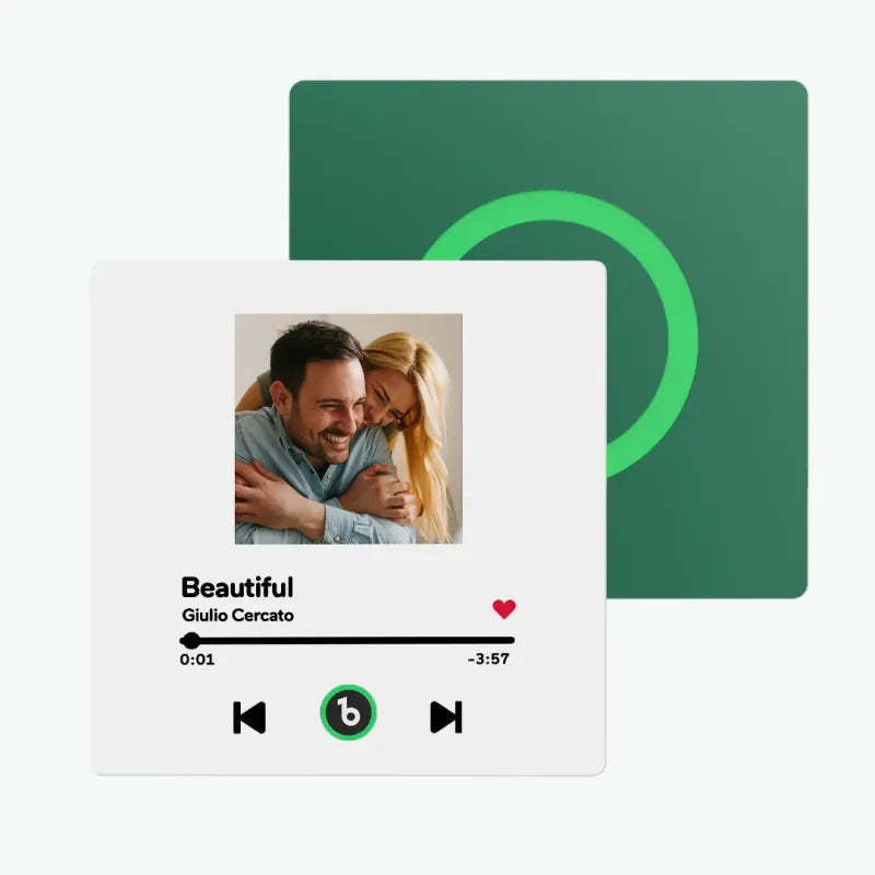 Father's Day Gift Custom Music Fridge Magnet Gift Colorful Frame Album Fridge Magnet Music Wall Photo Sticker Music Movement That Can Be Played Gift - MyMoonLampAu