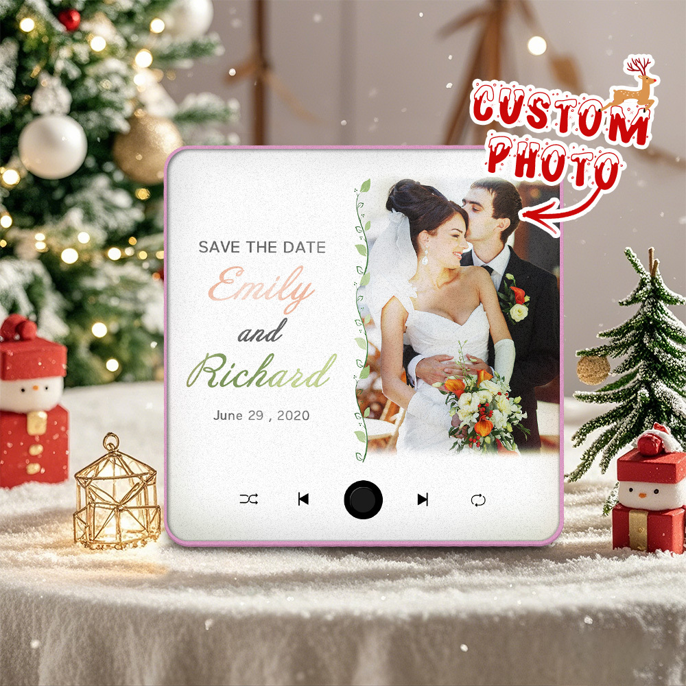 Custom Music Fridge Magnet Christmas Gift for Couples Personalized Music Magnets Can Play Songs - MyMoonLampAu