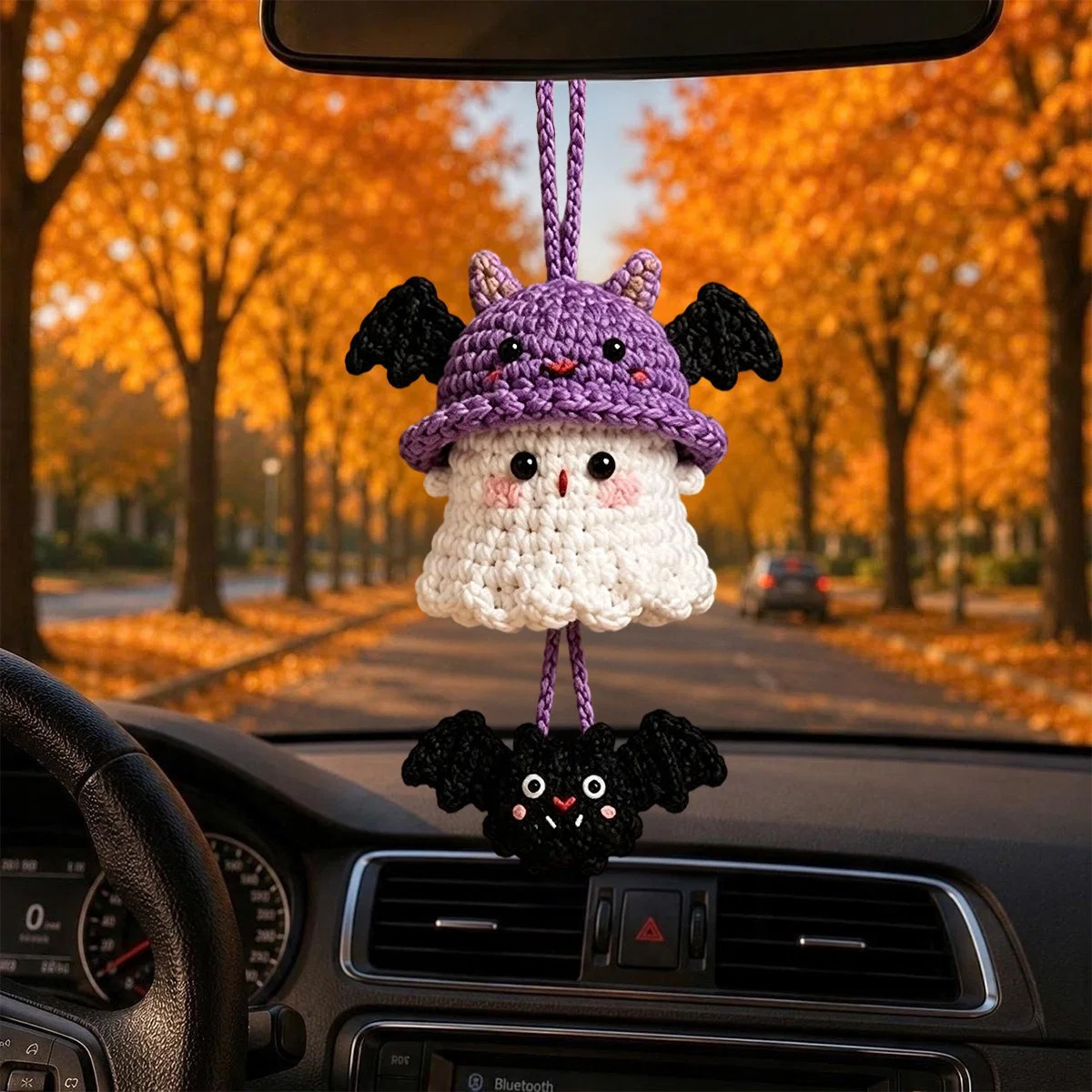Cute Crochet Ghost Keychain Set - Halloween Decor & Gift for Kids, Teachers, Craft Lovers - MyMoonLampAu
