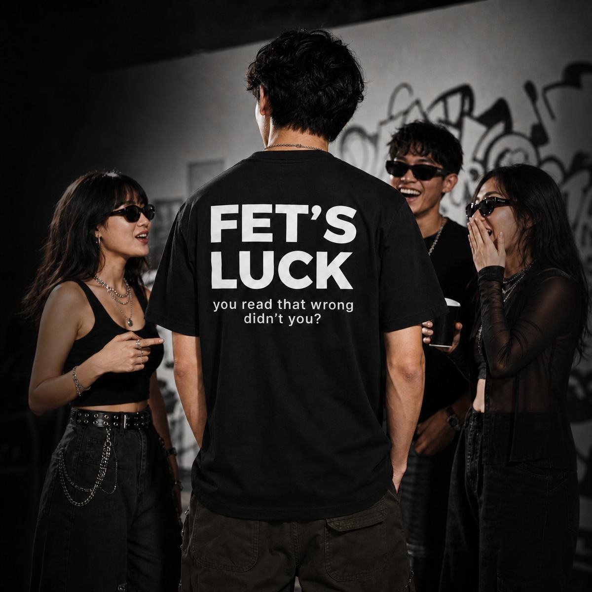 Let's Luck You Read That Wrong Fun Graphic T-shirts - MyMoonLampAu
