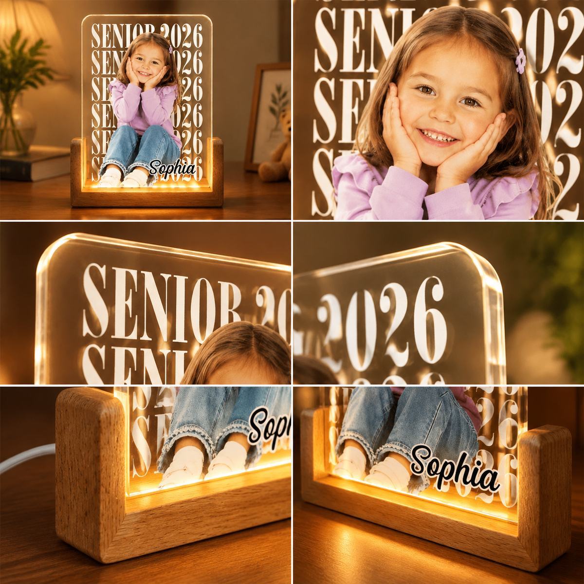 Personalized Senior Graduation Night Light for 2026 – Custom Photo Acrylic Lamp Gift for Daughter, Son or Family - MyMoonLampAu