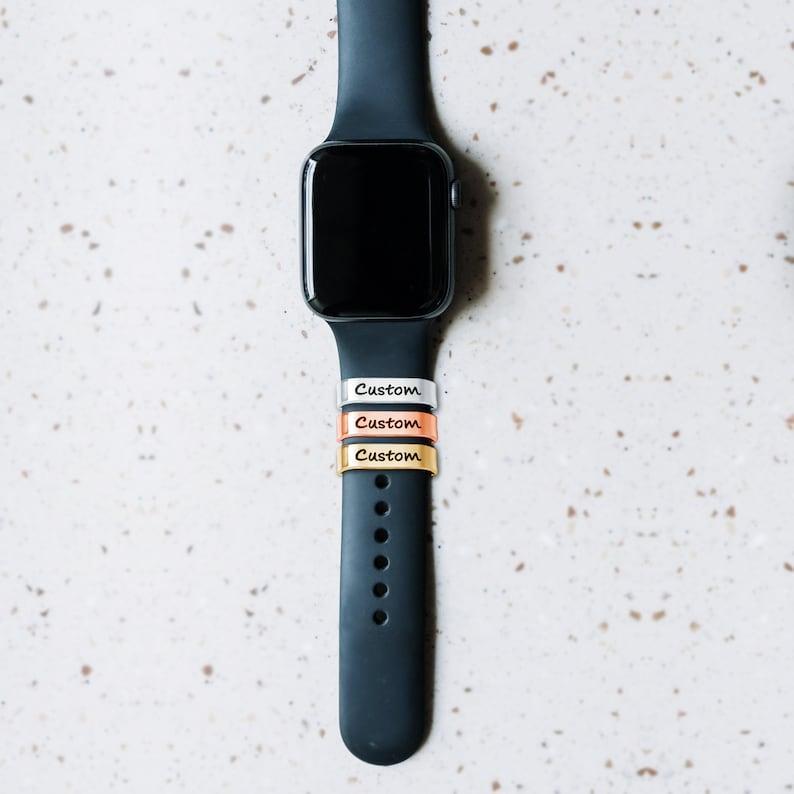 Personalized Watch Band Charm, Custom Photo Smart Watch Charm, Customized Picture Watch Strap Charm, Engraved Smart Watch Accessory - MyMoonLampAu