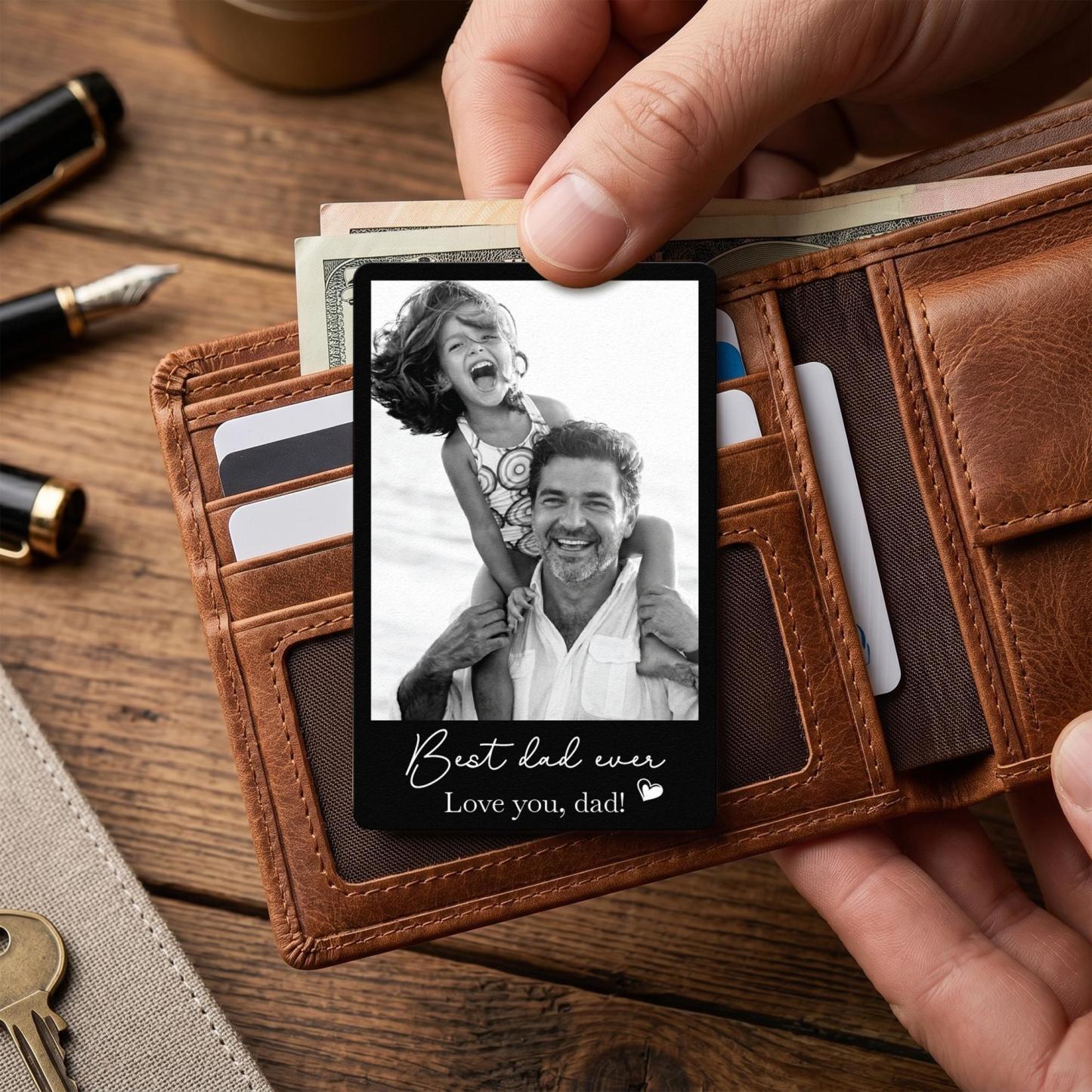 Photo Wallet Card for Dad, Father’s Day Gift, Personalized Sentimental Keepsake, Daddy Memory Card - MyMoonLampAu