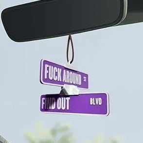 Fuck Around and Find Out Street Sign Hanger 3D Printed Funny Street Warning Sign Decoration - MyMoonLampAu