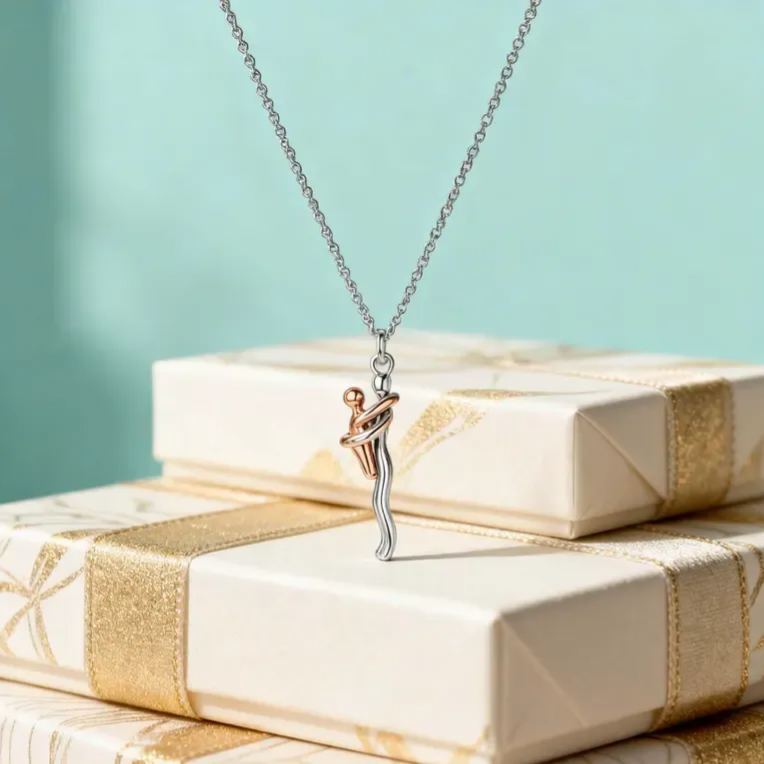 Mother Child Hug Necklace - Two Tone Embrace Pendant Jewelry Gift,Gift for her, Gifts,Mother's Day Gift - MyMoonLampAu