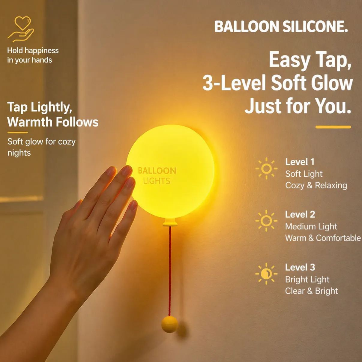 Personalized Balloon Night Light – Custom Name LED Lamp with Soft Glow, Rechargeable Kids & Gift Decor Mother's Day Funny Gift - MyMoonLampAu