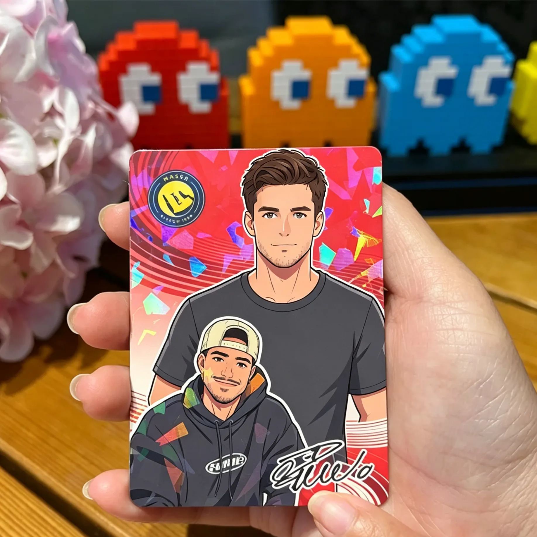 Anime Football Star Custom Trading Card – Personalized Fan Photo Collectible Father's Day Gift