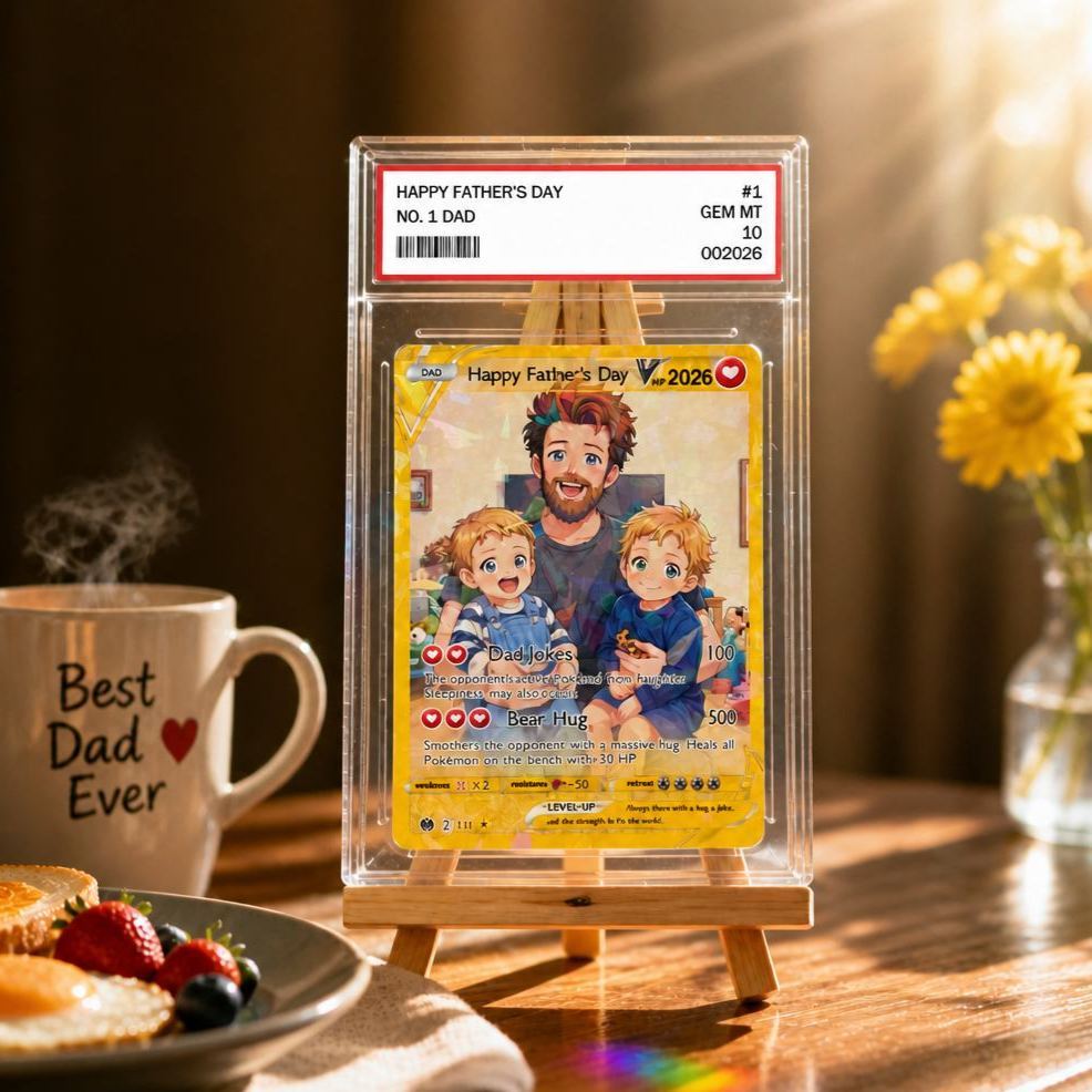 Personalized Photo Anime Card For Father's Day - MyMoonLampAu