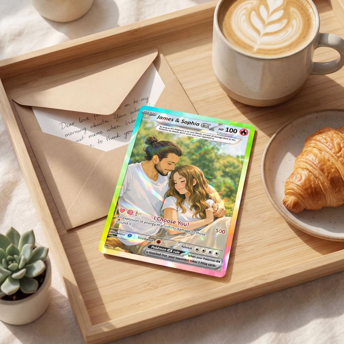 Custom Poke Cards with Anime Picture, Personalized Poke Cards Animated Style Gifts for Him and Her - MyMoonLampAu