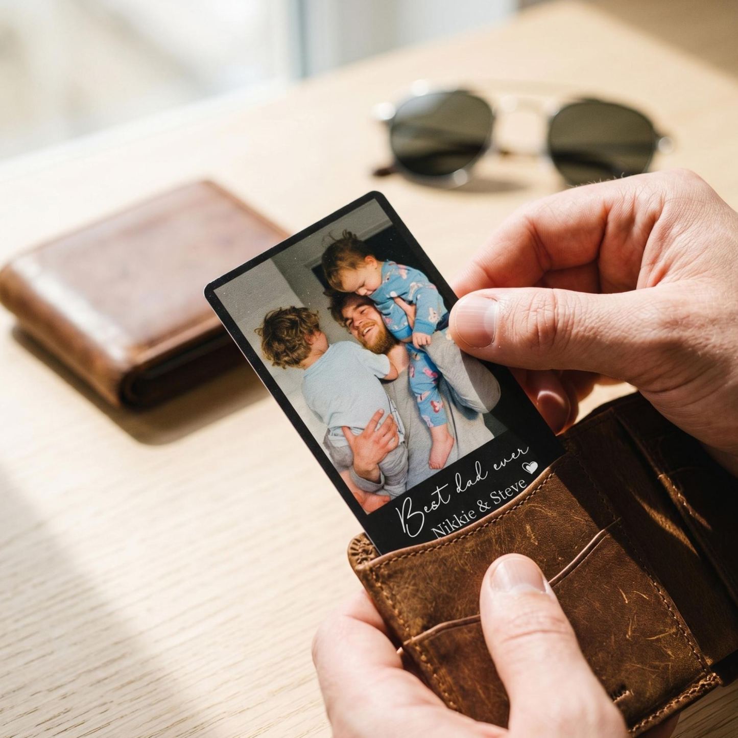 Photo Wallet Card for Dad, Father’s Day Gift, Personalized Sentimental Keepsake, Daddy Memory Card - MyMoonLampAu