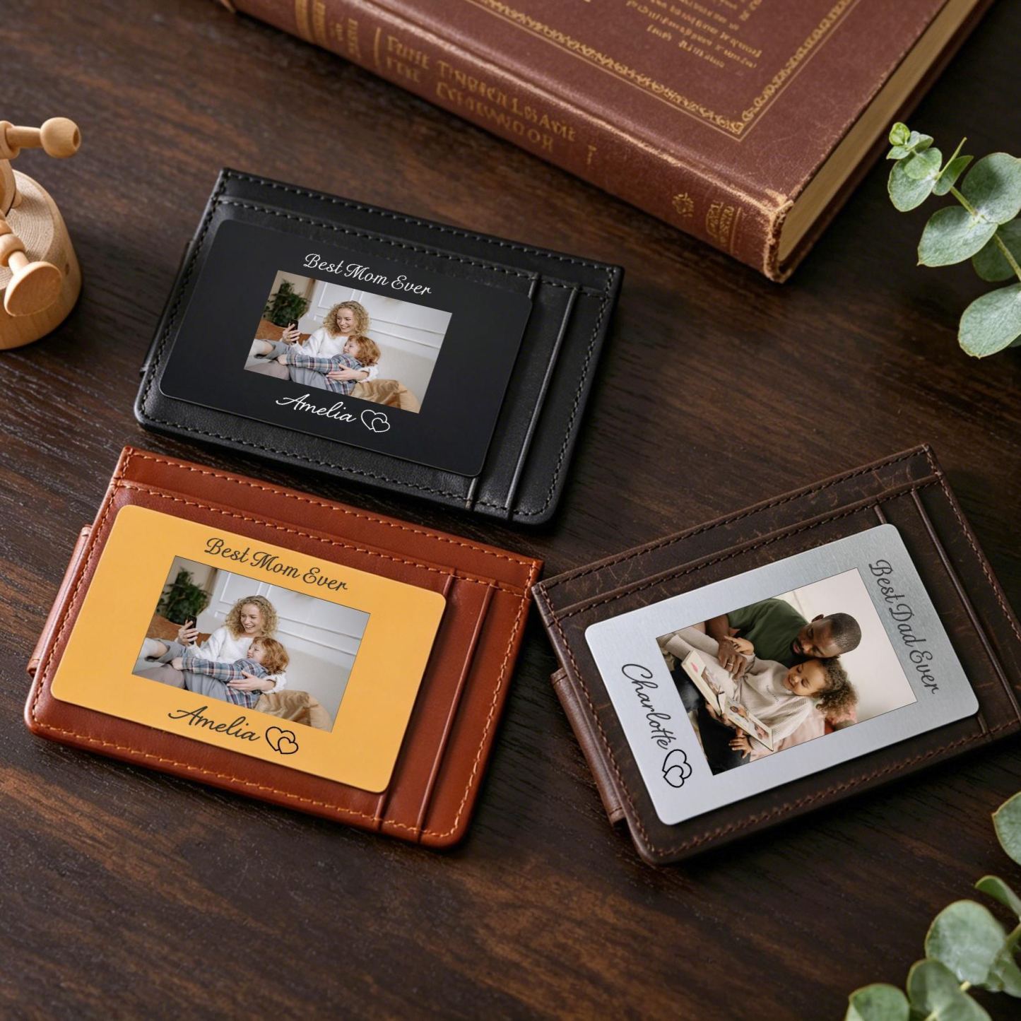 Photo Wallet Card for Dad, Father's Day Gift, Personalized Daddy Metal Wallet Card, Dad Birthday Gift from Daughter Son, Unique Dad Keepsake - MyMoonLampAu