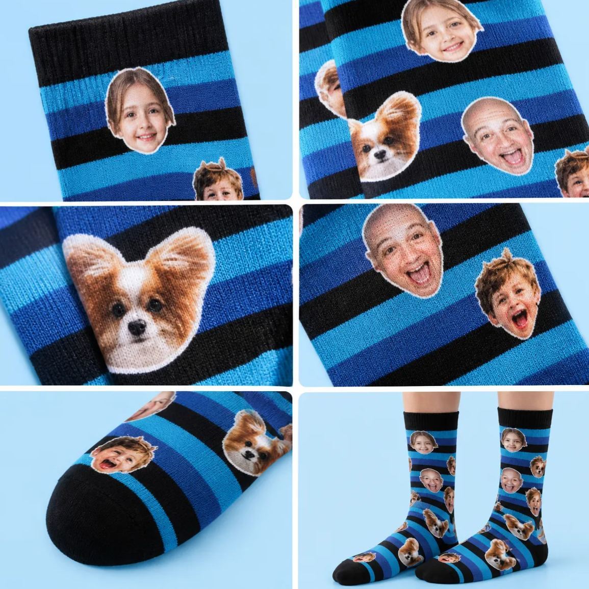Custom Photo Socks for Dog Mom, Personalized Printed Socks with Your Own Photo, Novelty Socks Gift for Men, Funny Socks with Girl's Face - MyMoonLampAu