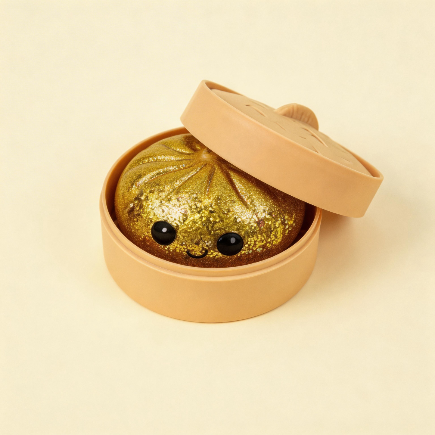 Glitter Dumpling Squishy Toys Steamed Bun Sensory Stress Relief Ball Novelty Desk Soft Squeeze Decompression Gift - MyMoonLampAu