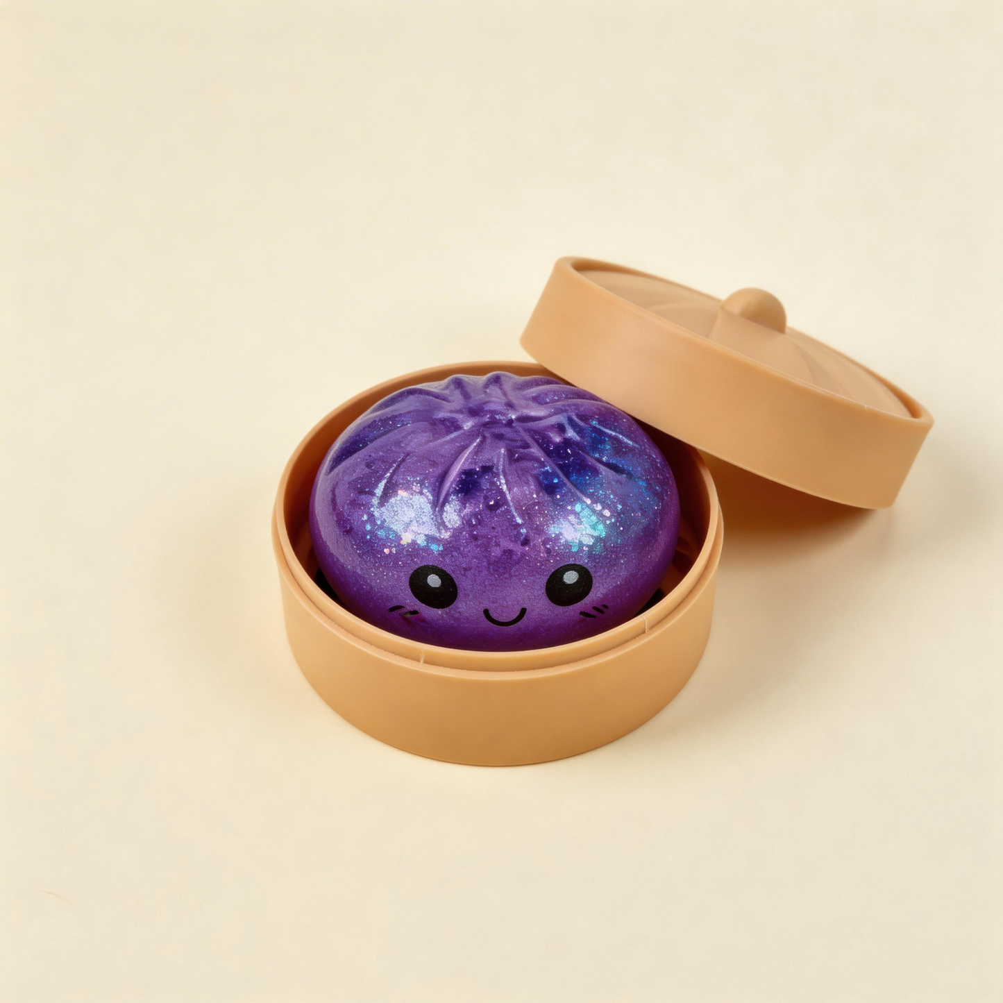 Glitter Dumpling Squishy Toys Steamed Bun Sensory Stress Relief Ball Novelty Desk Soft Squeeze Decompression Gift - MyMoonLampAu