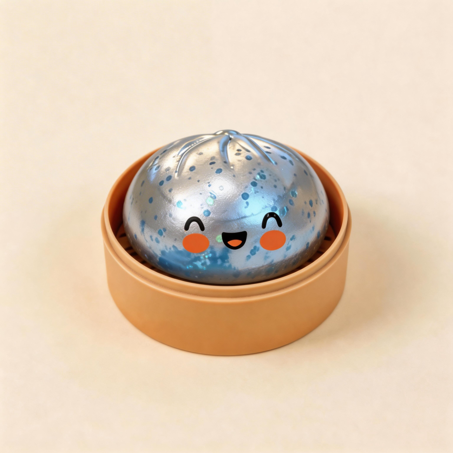 Glitter Dumpling Squishy Toys Steamed Bun Sensory Stress Relief Ball Novelty Desk Soft Squeeze Decompression Gift - MyMoonLampAu