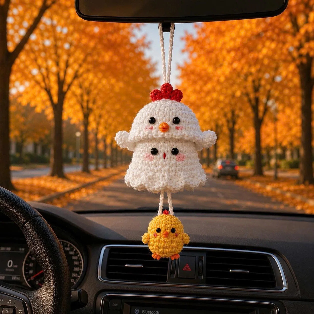 Cute Crochet Ghost Keychain Set - Halloween Decor & Gift for Kids, Teachers, Craft Lovers - MyMoonLampAu